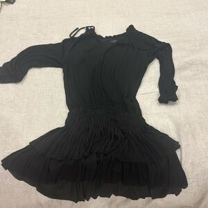Current air black dress ruffle skirt